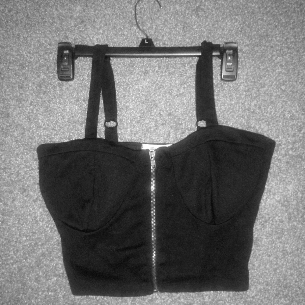 Edgy Black Strap Top